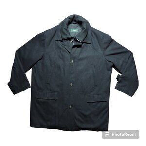 RALPH LAUREN Black Top Coat Overcoat RN# 51711 Color Black Size XL